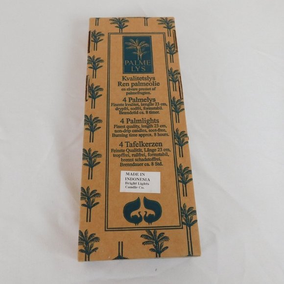 4 Palmlights 9" Taper Candles Red Non-Drip Soot-Free Palmelys Bright Lights Open - Picture 5 of 6